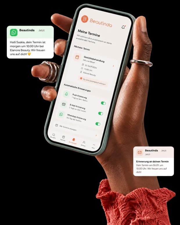 Beautinda App — Termine & automatische Erinnerungen