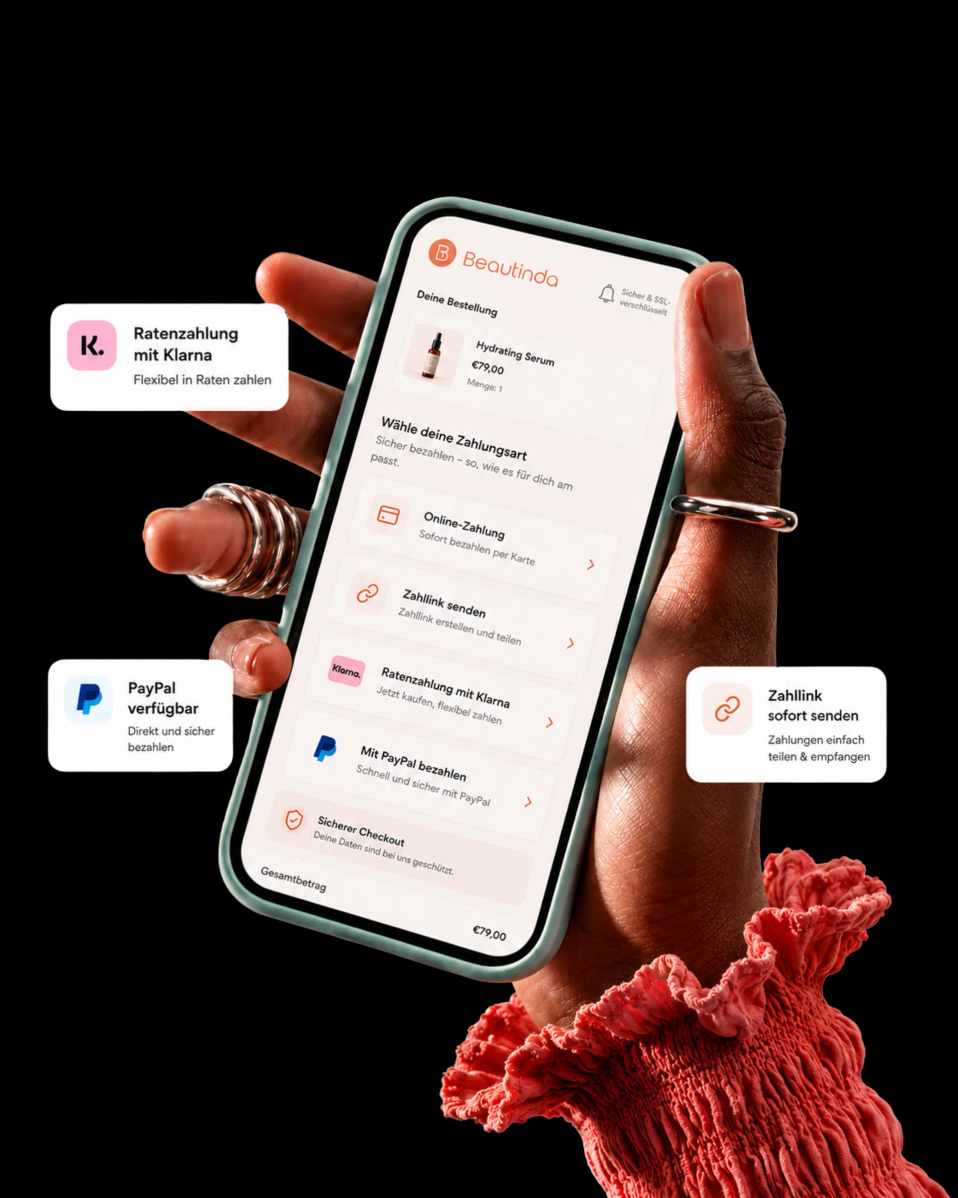 Beautinda Payments – Zahlungsarten Online-Zahlung, Klarna & PayPal